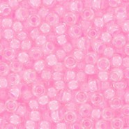 Miyuki rocailles kralen 8/0 - Pink lined crystal 8-207